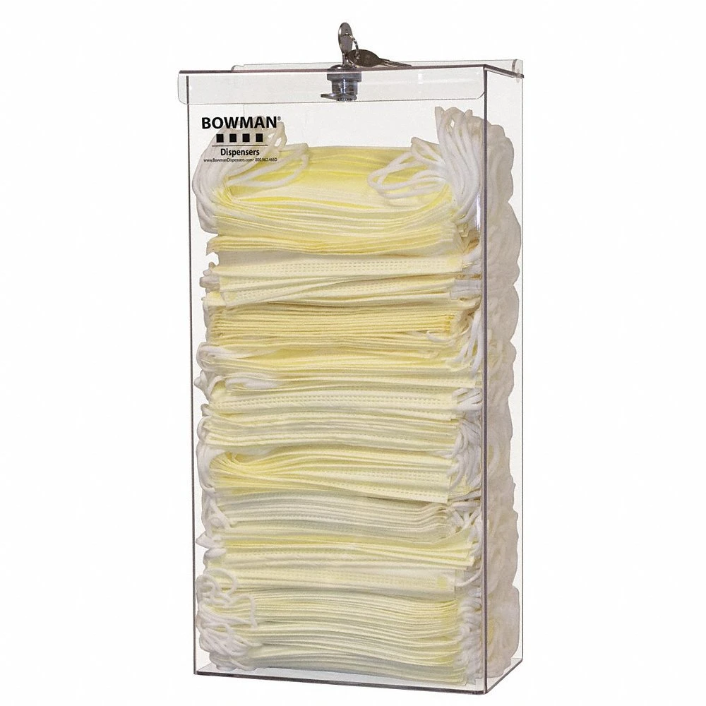 BOWMAN MFG CO FM403-0111 Face Mask Dispensers Locking, Polyethylene | CP2APF 61KD33