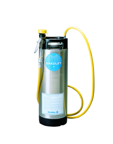 BRADLEY S19-670 Eyewash Unit, Portable Pressure Tank, 5 Gallon Capacity, Stainless Steel, Drench Hose | CD4EDL