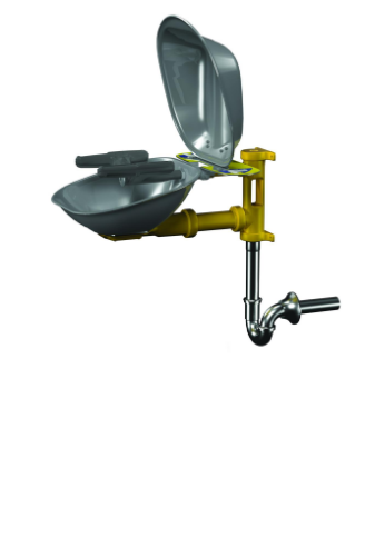 BRADLEY S19224DCRPT Halo Eye And Facewash, Stainless Steel Bowl With Dust Cover, P-Trap & Tailpiece | CD4DVP
