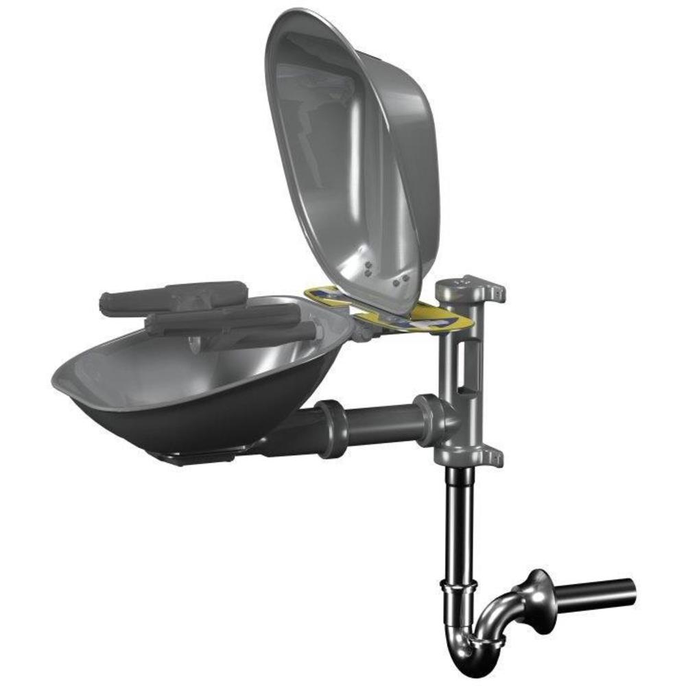 BRADLEY S19224DCRPTZS Halo Eye And Facewash, Stainless Steel Bowl With Dust Cover, P-Trap | CD4DVR