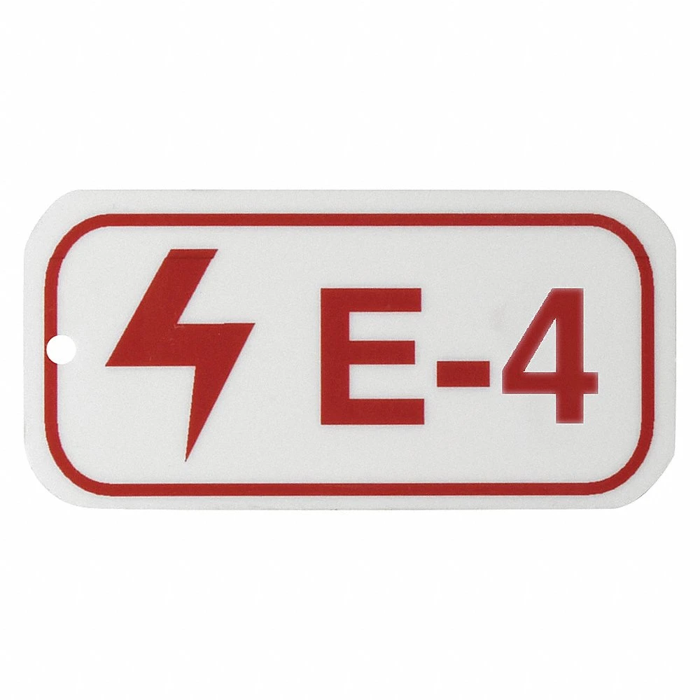 BRADY 105682 Lockout Tag, No Header, E-4, Polystyrene, English, Adhesive Backing | CP2FJZ 489K86