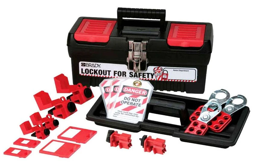 Personal Breaker Lockout Toolbox Kit, Black/Red