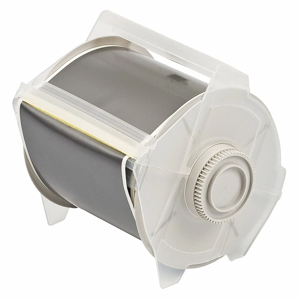 BRADY 113143 Continuous Label Roll, 4 Inch X 100 Ft, Vinyl, Gray, Outdoor, 0.004 Inch Label Thick | CP2JMR 3ME31