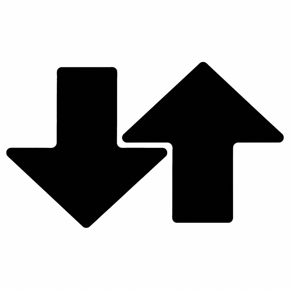 BRADY 175652 Floor Marking Tape, Arrow, Solid, Black, 3 X 8 Inch, 0.008 Inch Tape ThickBrady | CP2BQR 806U67