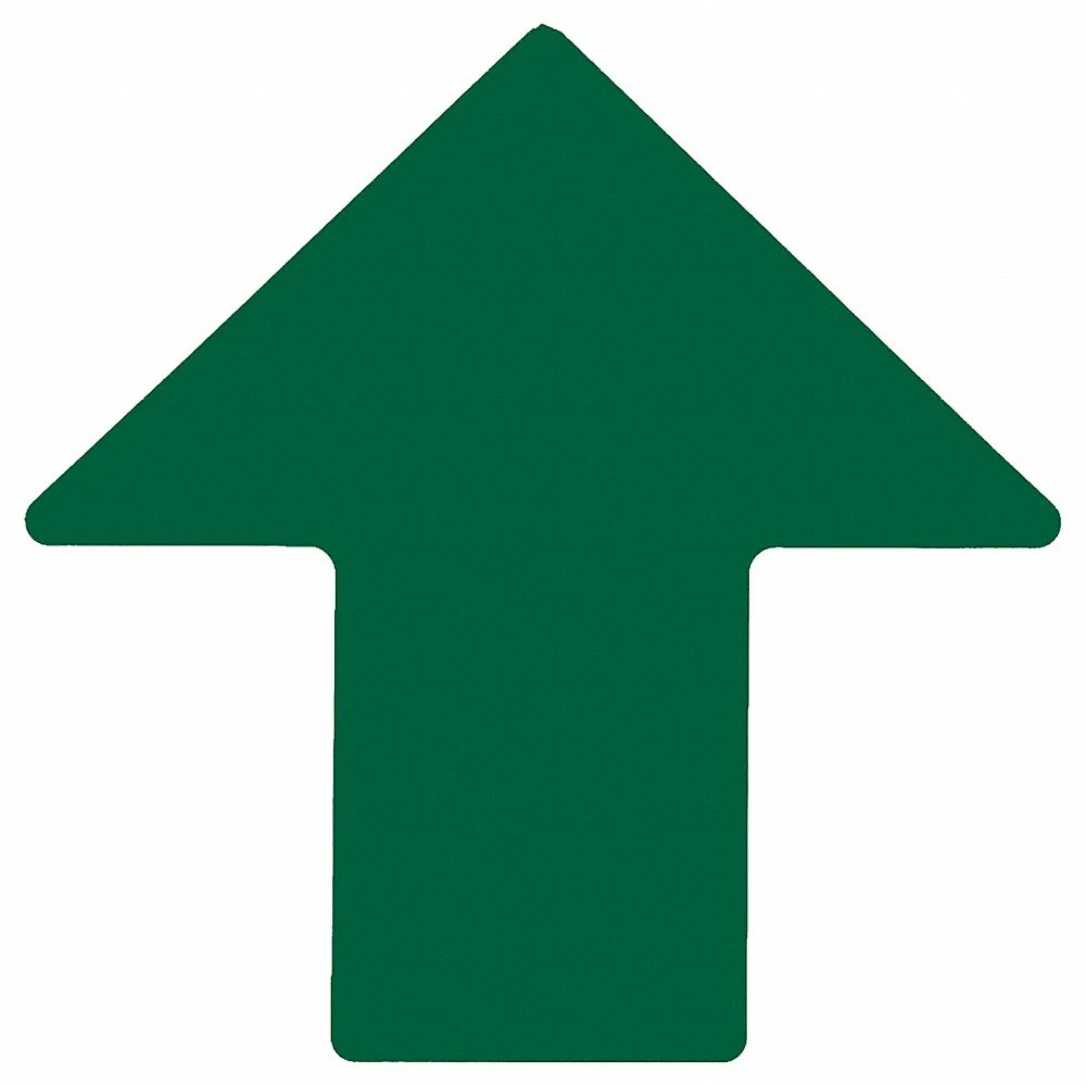 BRADY 175655 Floor Marking Tape, Arrow, Solid, Green, 4 X 10 Inch, 0.008 Inch Tape Thick, Brady, 25 PK | CP2BQX 806U70