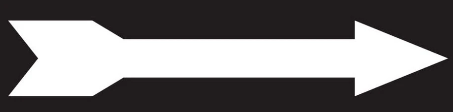 Directional Sign, No Text, 10 Inch Width, 7 Inch Height, Plastic, Black, White