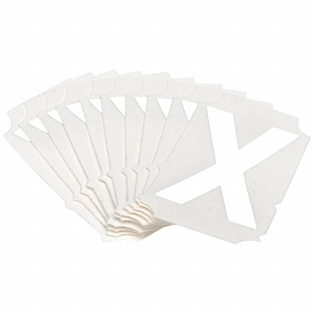 BRADY 5080P-X Numbers And Letters Labels, 2 Inch Character Height, Non-Reflective, Gothic, White, 10 PK | CT3HAD 800NE2