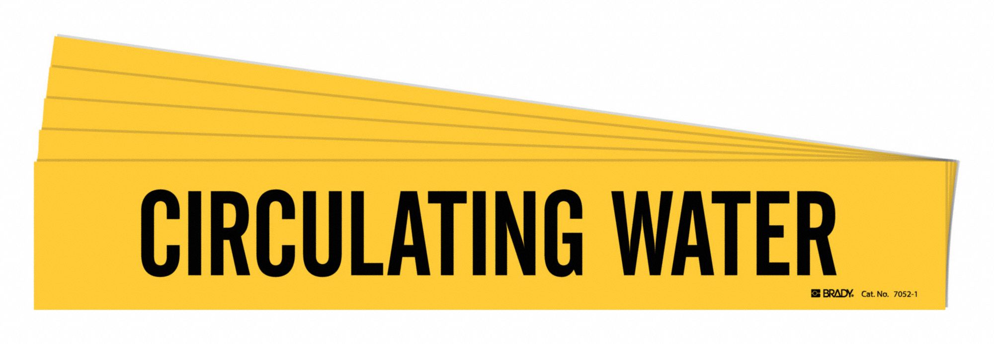 BRADY 7052-1-PK Pipe Marker, Legend: Circulating Water, 2 1/4 Inch x 14 Inch Size | CH6KXH 782A21