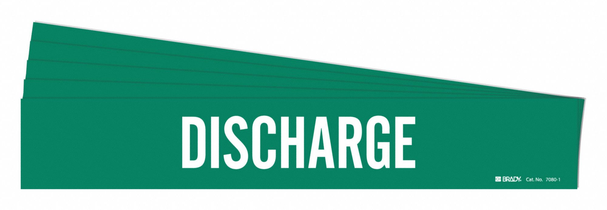 BRADY 7080-1-PK Pipe Marker, Legend: Discharge | CH6KZJ 782F82