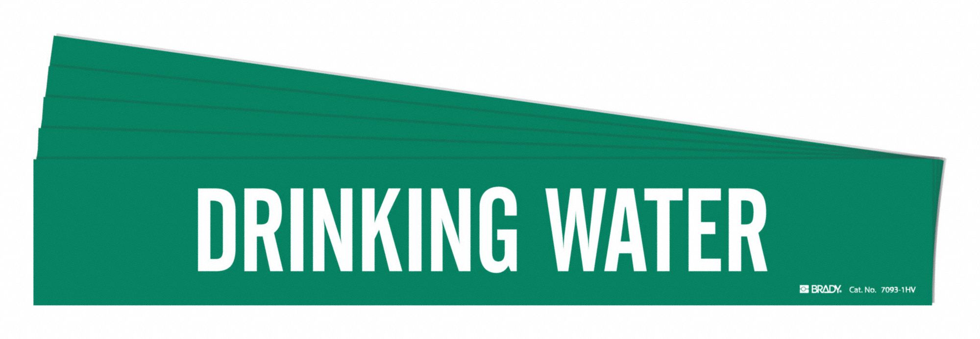 BRADY 7093-1HV-PK Pipe Marker, Legend: Drinking Water | CH6LAL 781ZU6