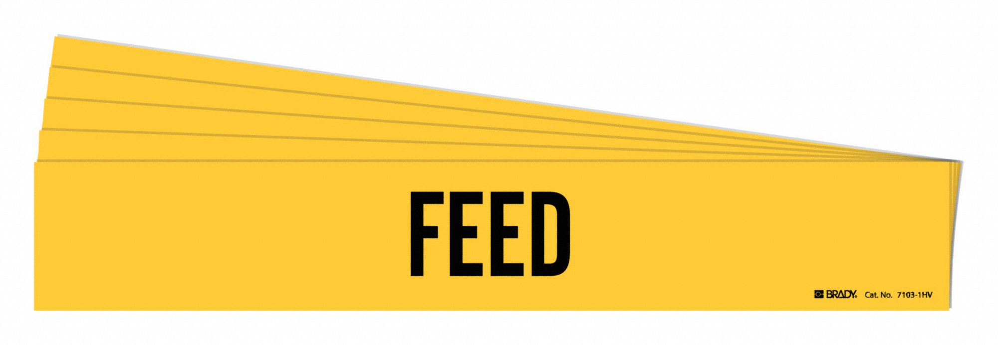 BRADY 7103-1HV-PK Pipe Marker, Legend: Feed | CH6LBW 782FF1