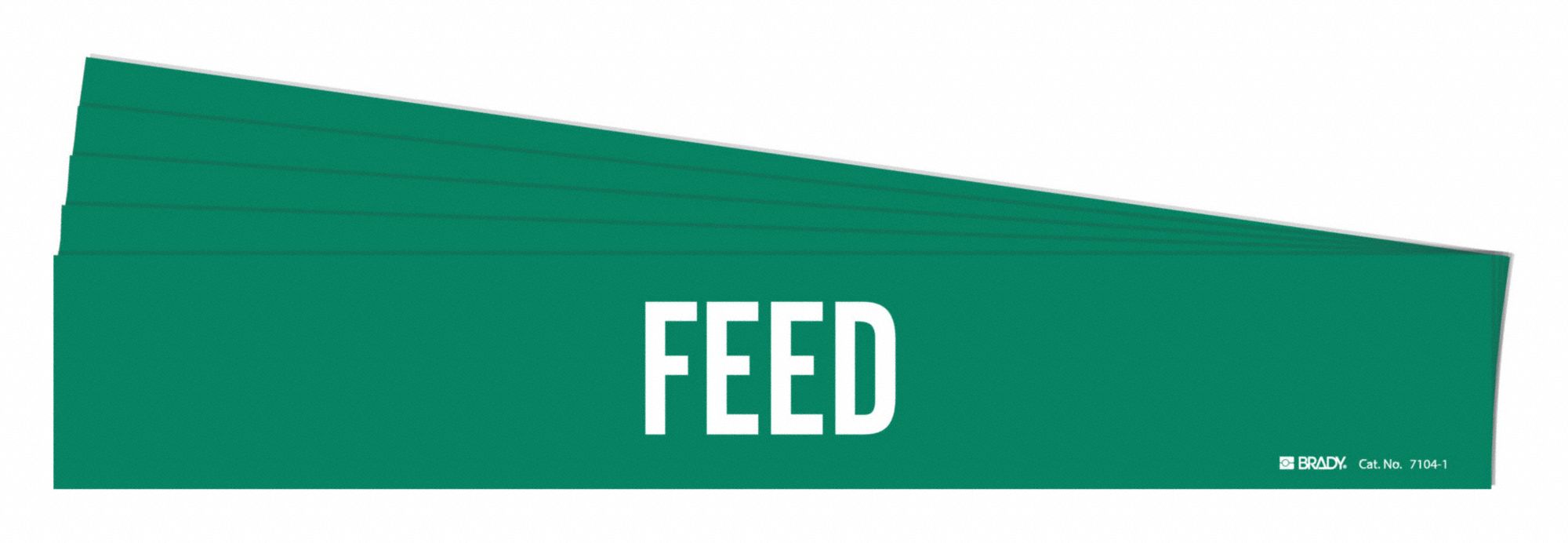 BRADY 7104-1-PK Pipe Marker, Legend: Feed | CH6LCB 782FT2