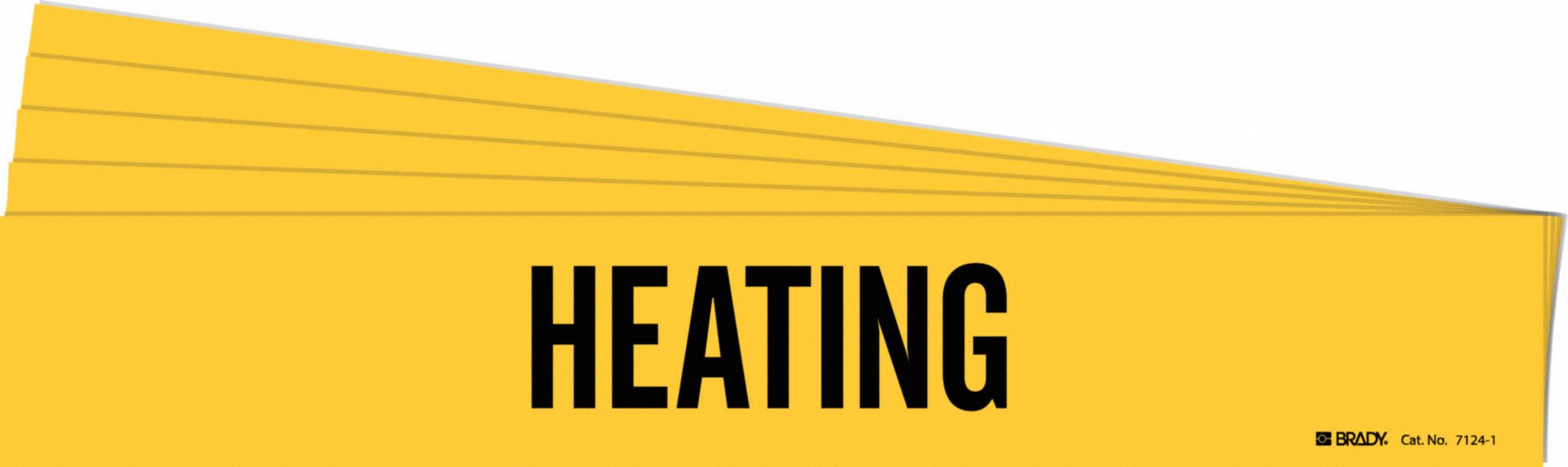 BRADY 7124-1-PK Pipe Marker, Legend: Heating, Iiar System Abbreviation Not Applicable | CH6LDU 781WH4