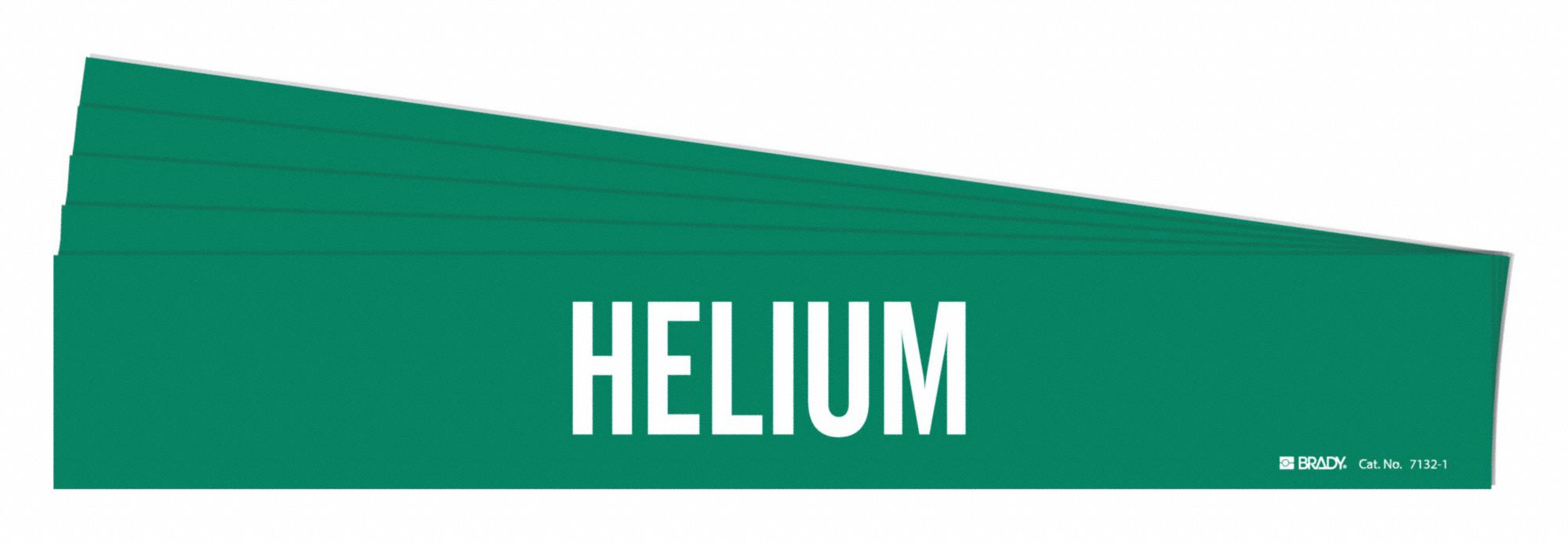 BRADY 7132-1-PK Pipe Marker, Legend: Helium, Iiar System Abbreviation Not Applicable | CH6LEH 781XD7