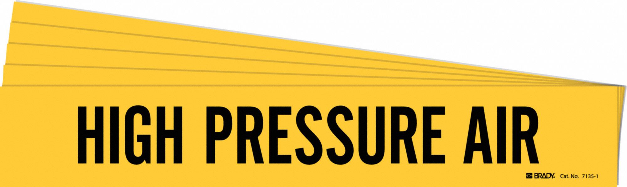 BRADY 7135-1-PK Pipe Marker, Legend: High Pressure Air, Iiar System Abbreviation Not Applicable | CH6LET 781W07