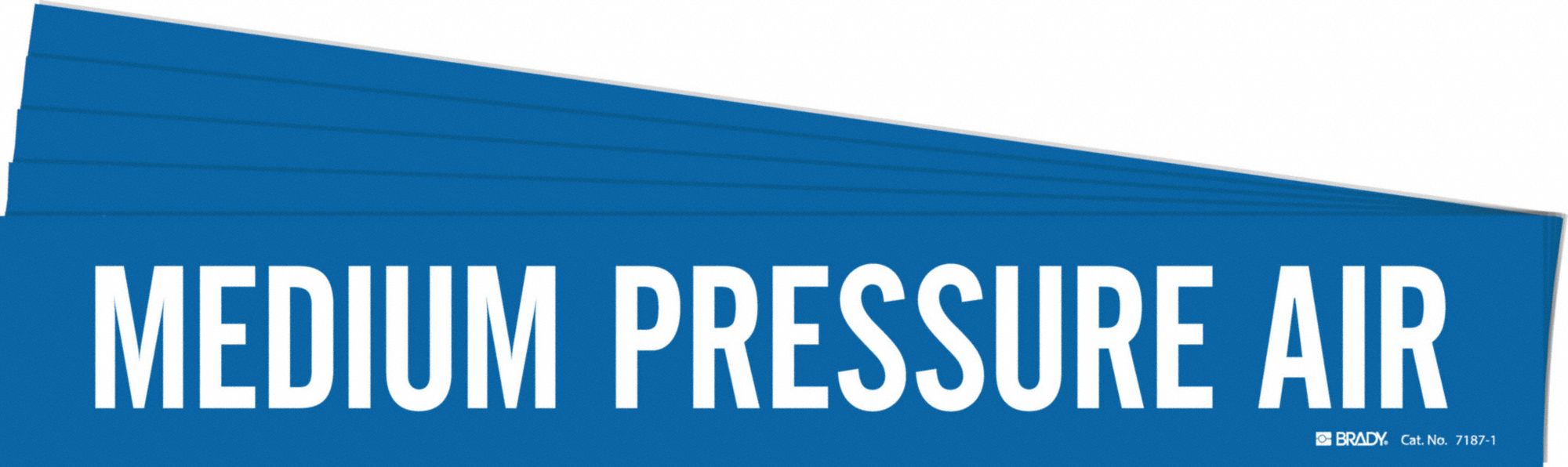 BRADY 7187-1-PK Pipe Marker, Legend: Medium Pressure Gas, Iiar System Abbreviation Not Applicable | CH6LLP 781W18