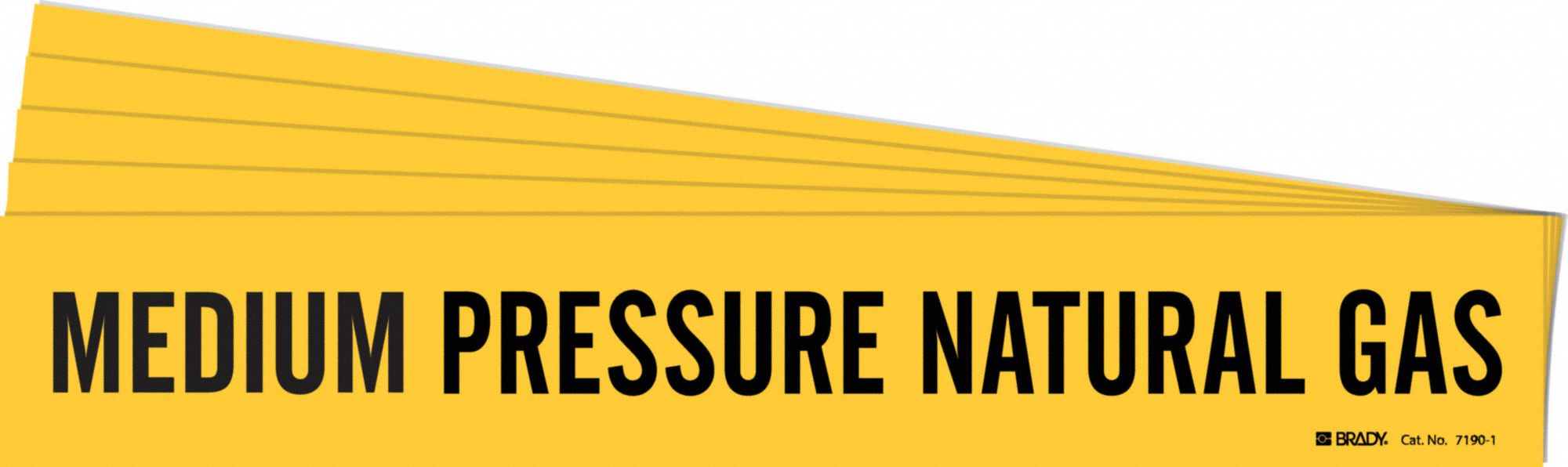 BRADY 7190-1-PK Pipe Marker, Legend: Medium Pressure Natural Gas | CH6LMC 781X82