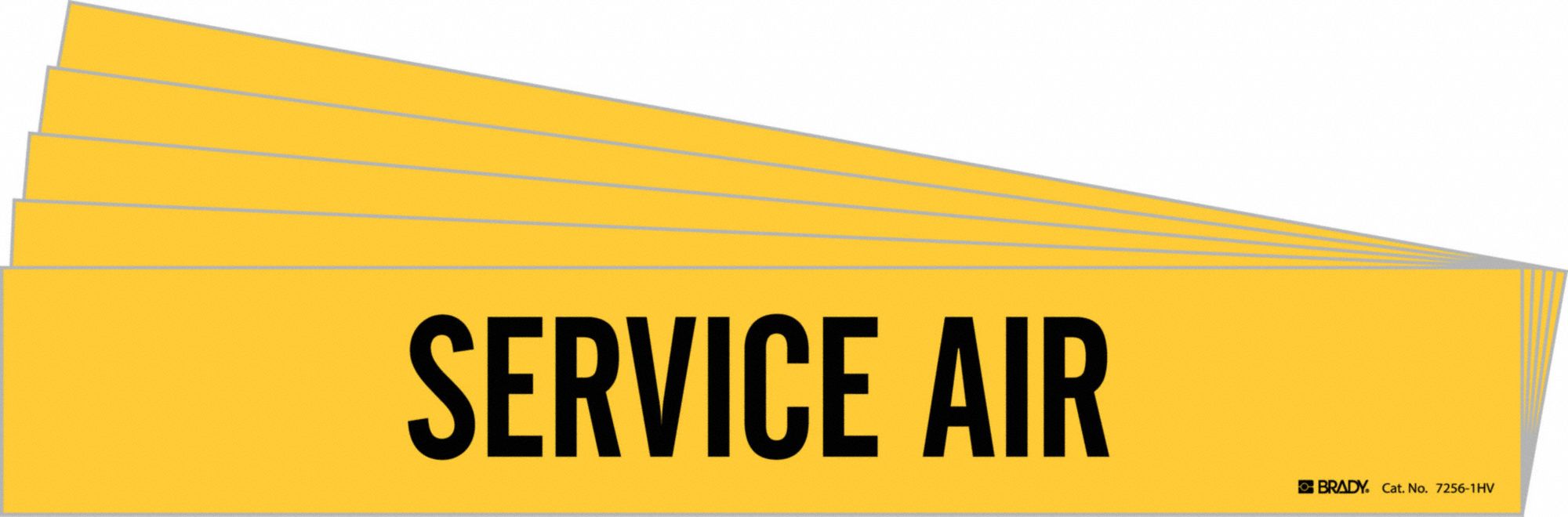 BRADY 7256-1HV-PK Pipe Marker, Legend: Service Air, Iiar System Abbreviation Not Applicable | CH6LVE 781WP6