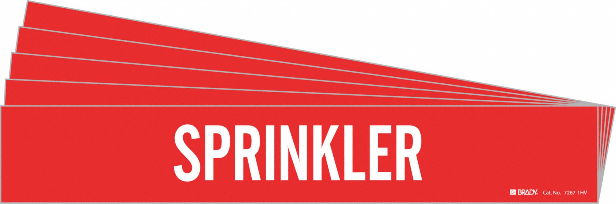 BRADY 7267-1HV-PK Pipe Marker, Legend: Sprinkler, 4 Inch x 24 Inch Size | CH6LWQ 781WT9