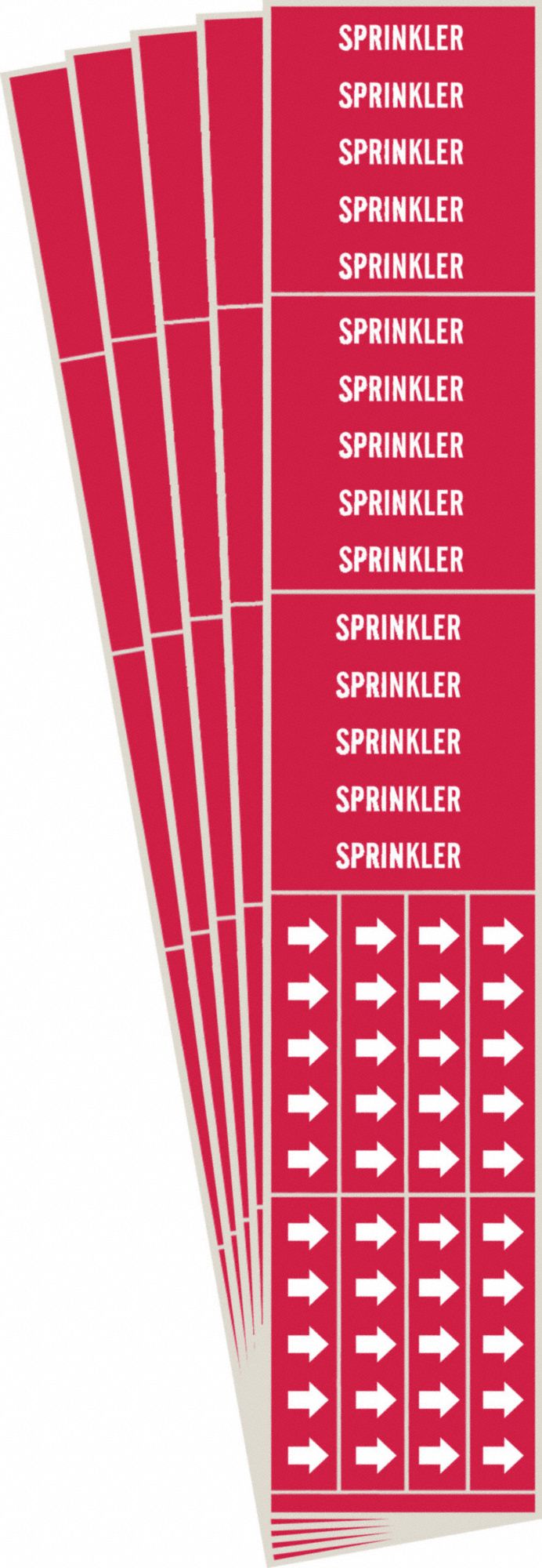 BRADY 7267-3C-PK Pipe Marker, Legend: Sprinkler, Iiar System Abbreviation Not Applicable | CH6LWR 781WU0