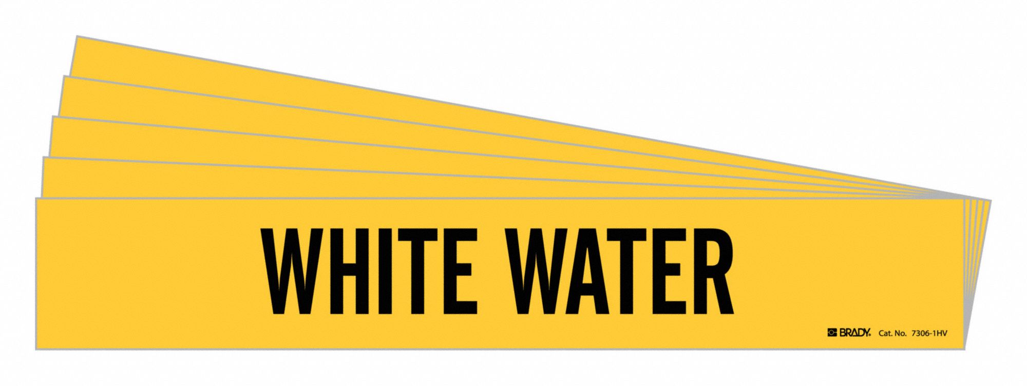BRADY 7306-1HV-PK Pipe Marker, Legend: White Water | CH6MAG 782AE5