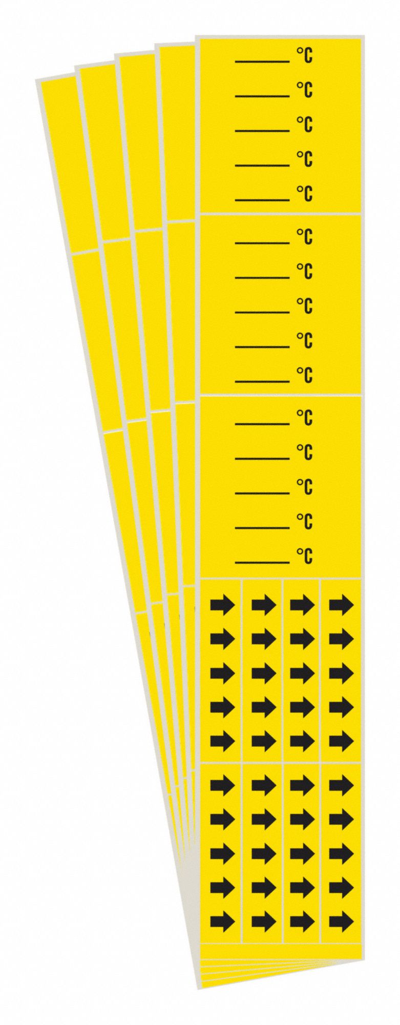 BRADY 7307-3C-PK Pipe Marker, Legend: _____ Deg. C, 2 1/4 Inch x 2 3/4 Inch Size | CH6MAN 782FH4