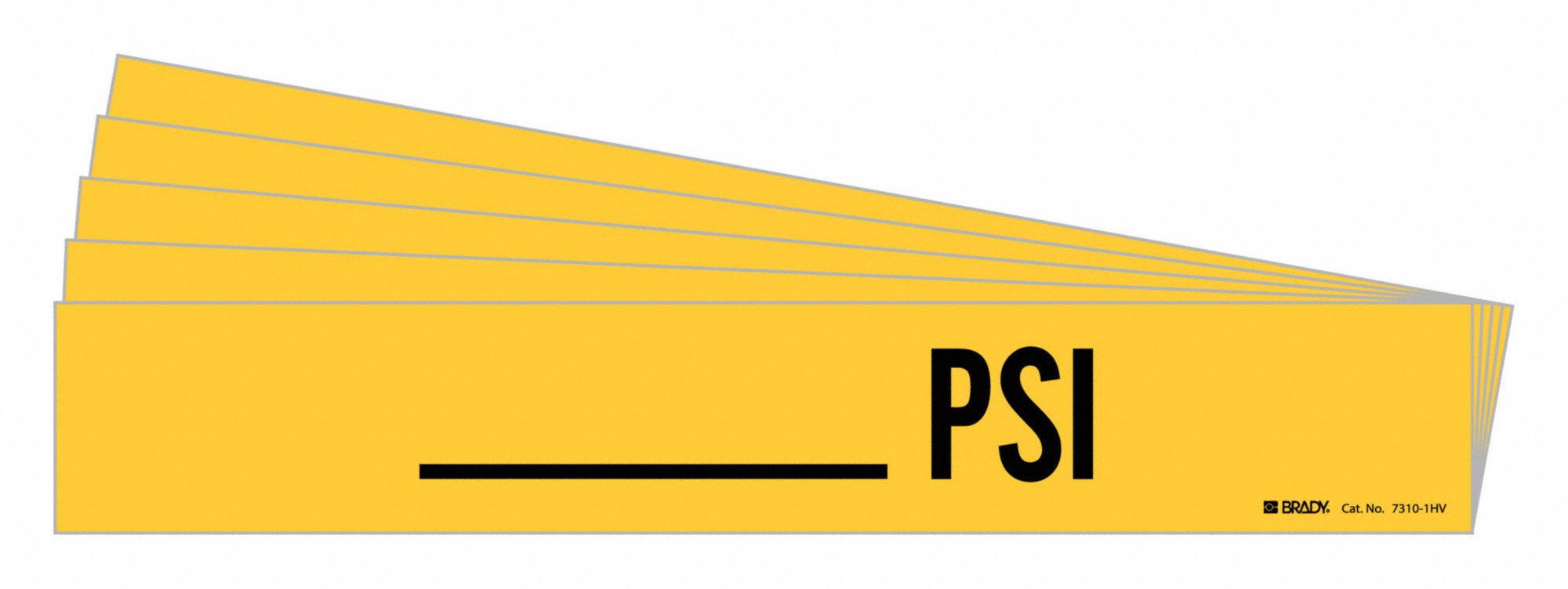 BRADY 7310-1HV-PK Pipe Marker, Legend: _____ Psi, 4 Inch x 24 Inch Size | CH6MAY 782FV7