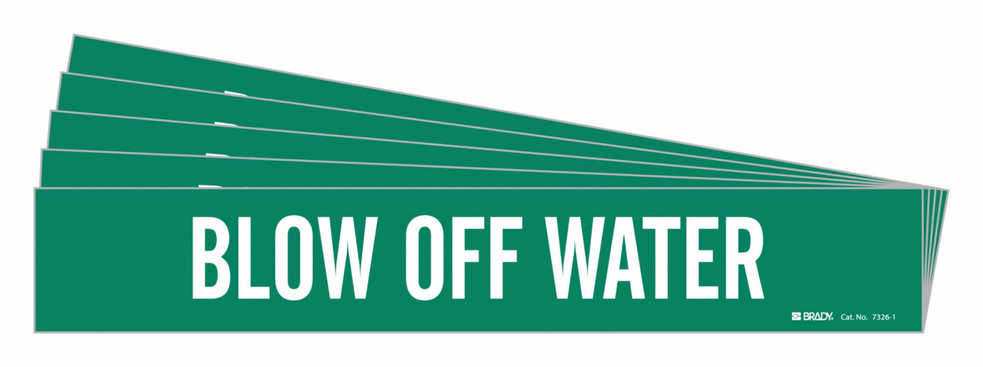 BRADY 7326-1-PK Pipe Marker, Legend: Blow Off Water | CH6MCE 781ZF8