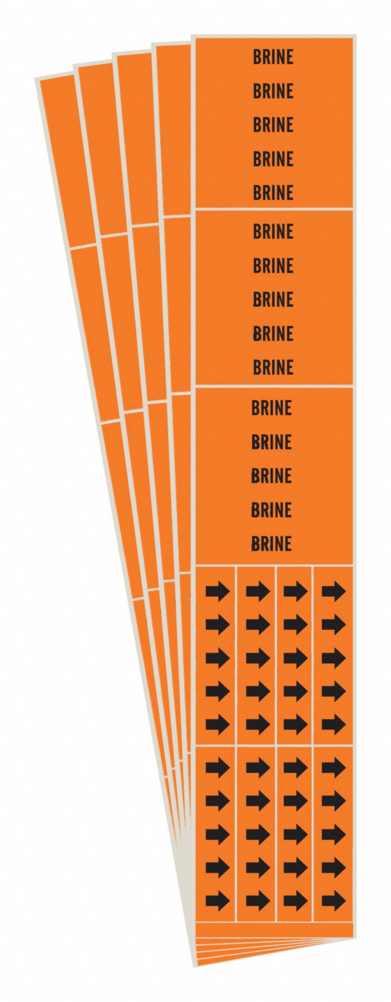 BRADY 7336-3C-PK Pipe Marker, Legend: Brine, Iiar System Abbreviation Not Applicable | CH6MDC 781YL0