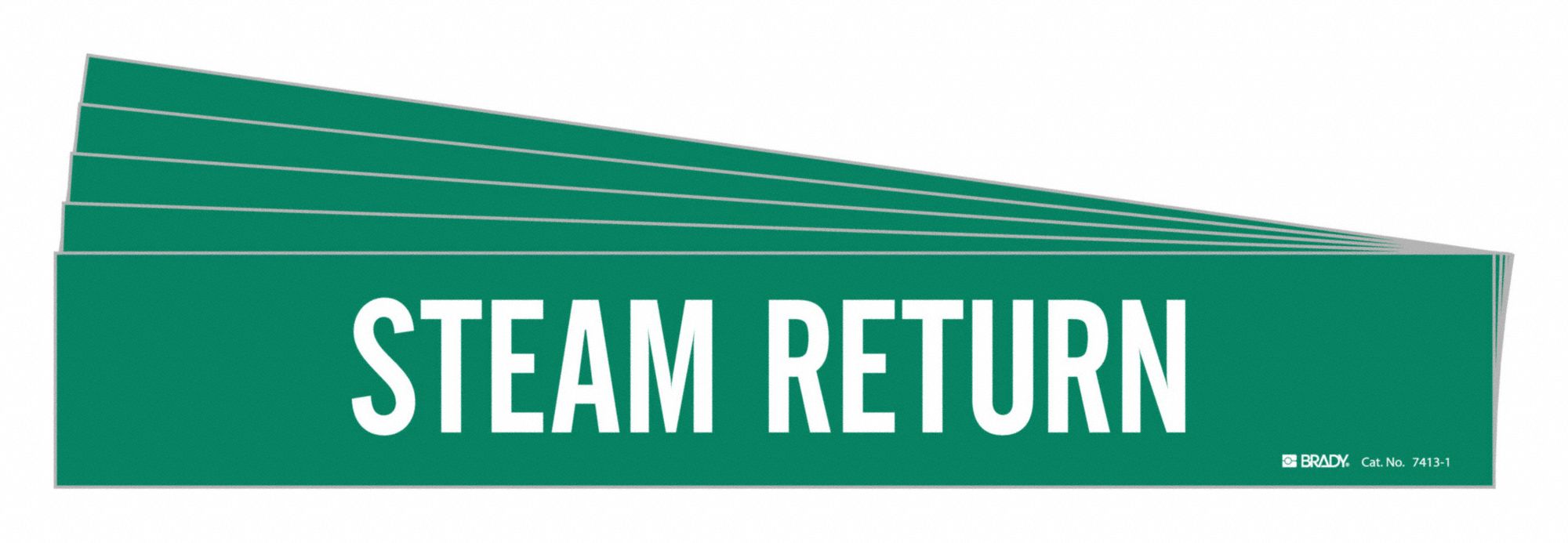 BRADY 7413-1-PK Pipe Marker, Legend: Steam Return | CH6MNM 781YZ2
