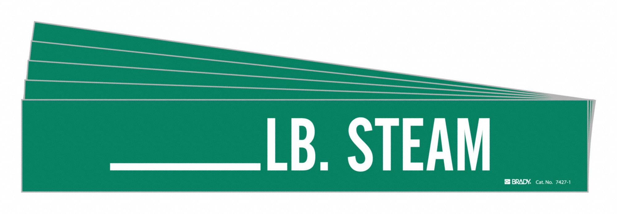 BRADY 7427-1-PK Pipe Marker, Legend: _____ Lb. Steam | CH6MQD 781Z35