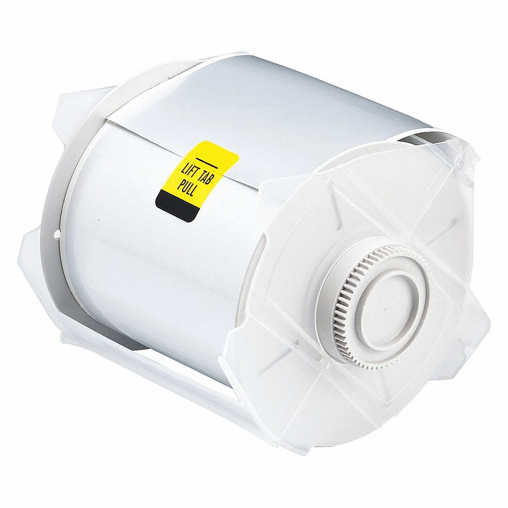 BRADY 76720 Continuous Label Roll, 4 1/4 Inch X 100 Ft, Metallized Polyester, Silver, Outdoor | CP2JKM 3BE91