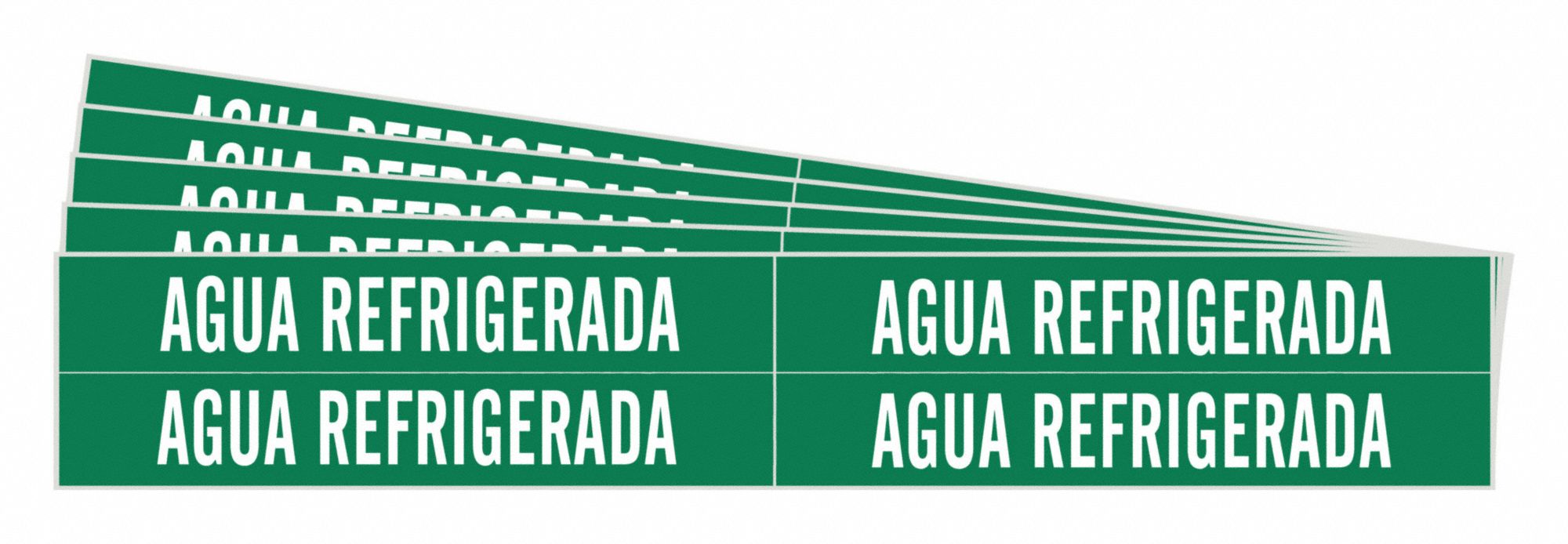 BRADY 83449-PK Pipe Marker, Legend: Agua Refrigerada, 1 1/8 Inch x 7 Inch Size | CH6MTR 781ZF3