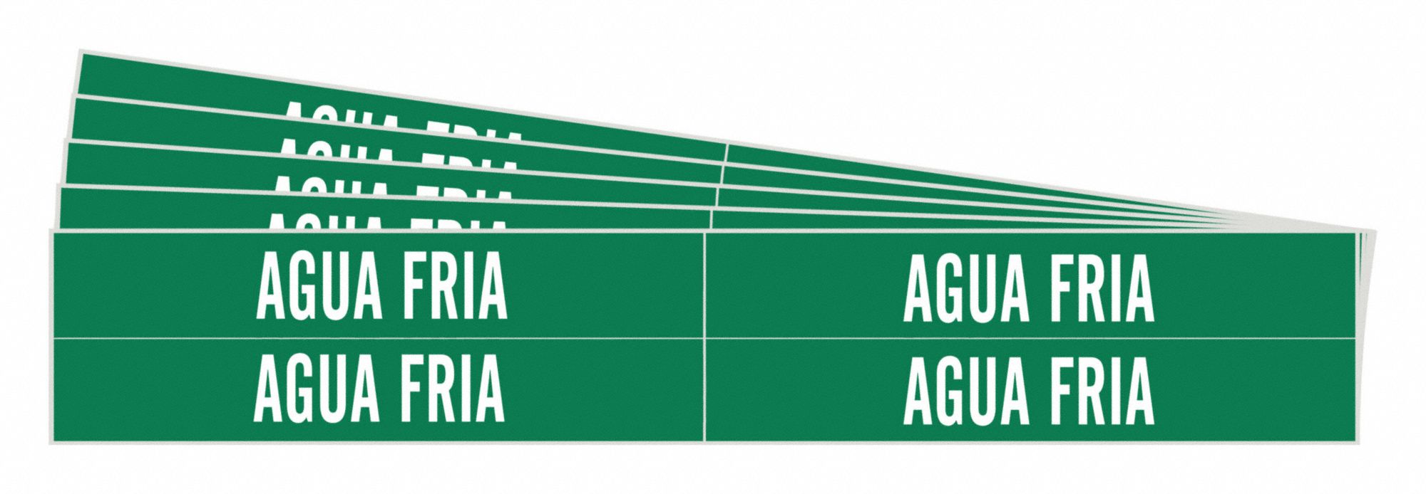 BRADY 83453-PK Pipe Marker, Legend: Agua Fria | CH6MTV 781ZY0