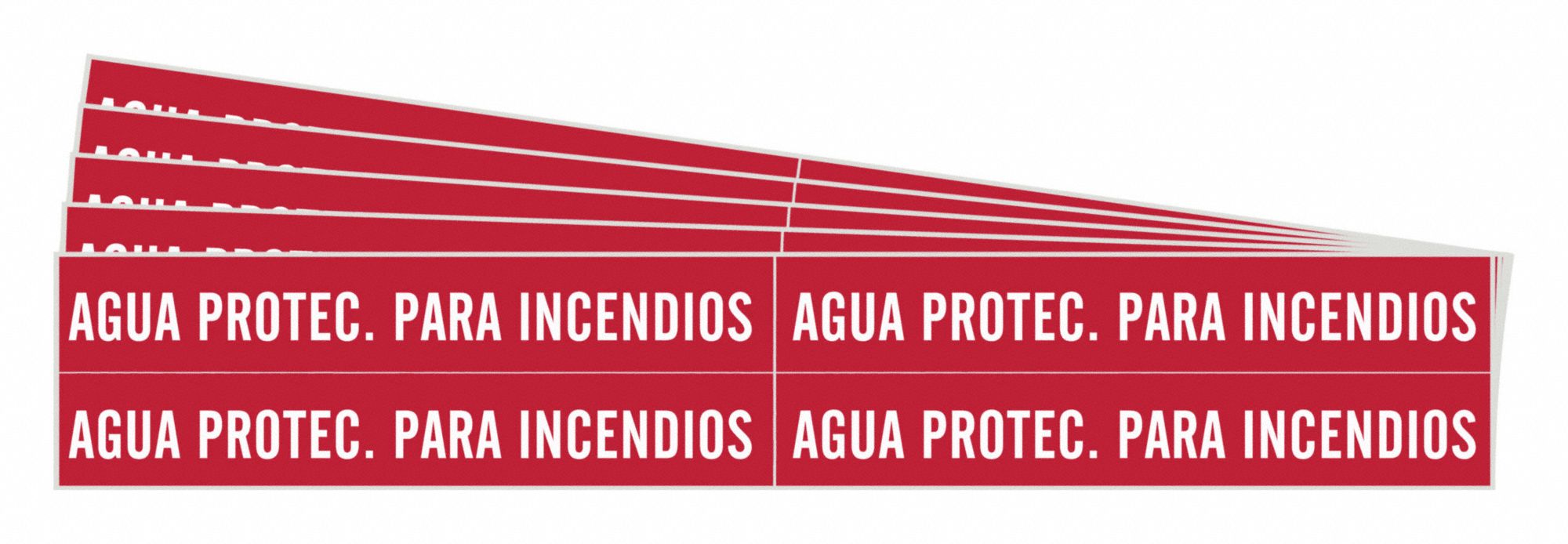 BRADY 83466-PK Pipe Marker, Legend: Agua Proteccion Para Incendios | CH6MTY 782A85