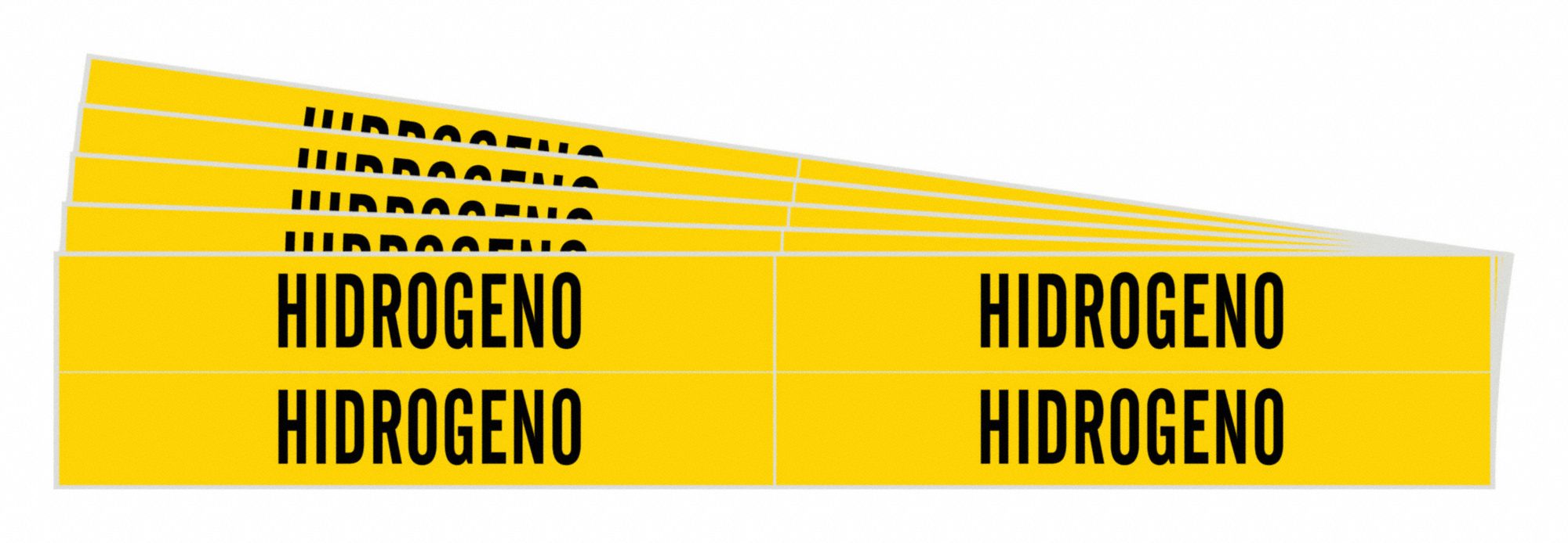 BRADY 83545-PK Pipe Marker, Legend: Hidrogeno, Iiar System Abbreviation Not Applicable | CH6MUQ 781XM1