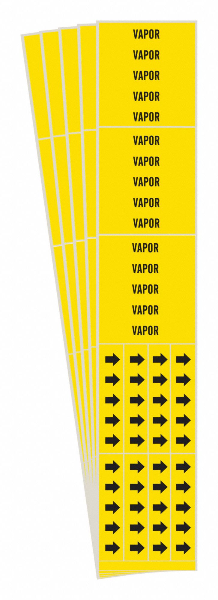 BRADY 83607-PK Pipe Marker, Legend: Vapor, Iiar System Abbreviation Not Applicable | CH6MVJ 781XJ5