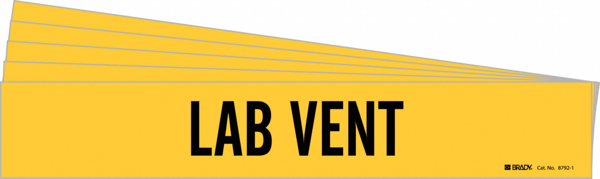 BRADY 8792-1-PK Pipe Marker, Legend: Lab Vent, Iiar System Abbreviation Not Applicable | CH6MXK 781W95