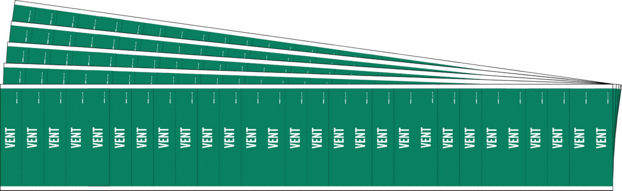 BRADY 91979-PK Pipe Marker, Legend: Vent, Iiar System Abbreviation Not Applicable | CH6NFE 781W75