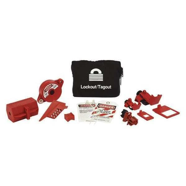 Portable Lockout Kit, Electrical/Valve, Black