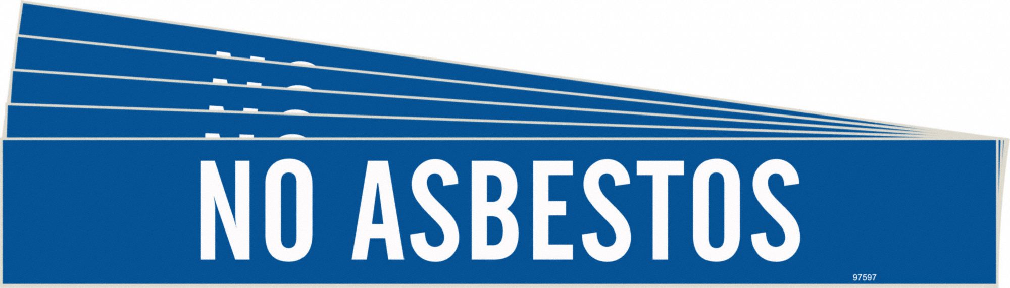 BRADY 97597-PK Pipe Marker, Legend: No Asbestos, Iiar System Abbreviation Not Applicable | CH6NGP 781W66