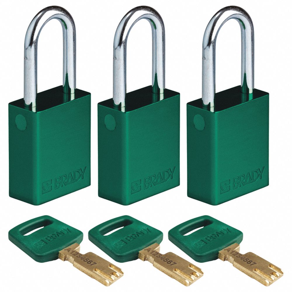 BRADY ALU-GRN-38ST-KA3PK