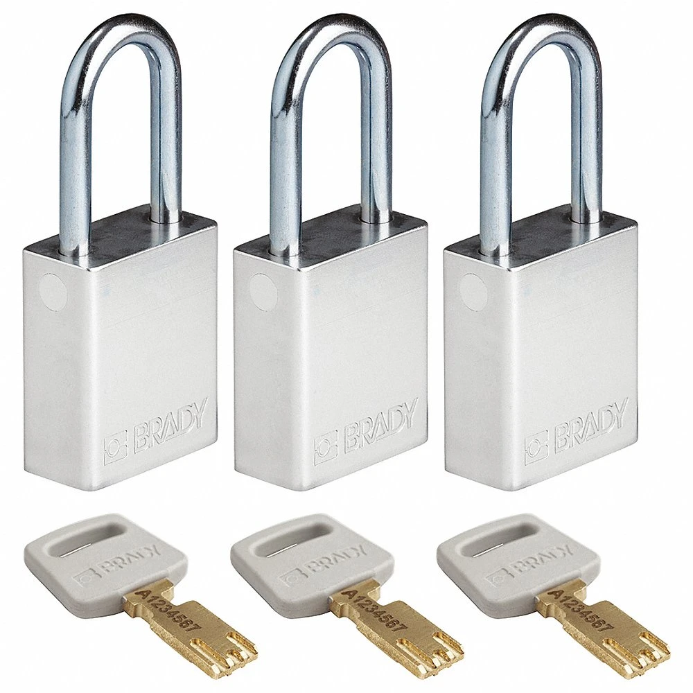 BRADY ALU-SLV-38ST-KA3PK