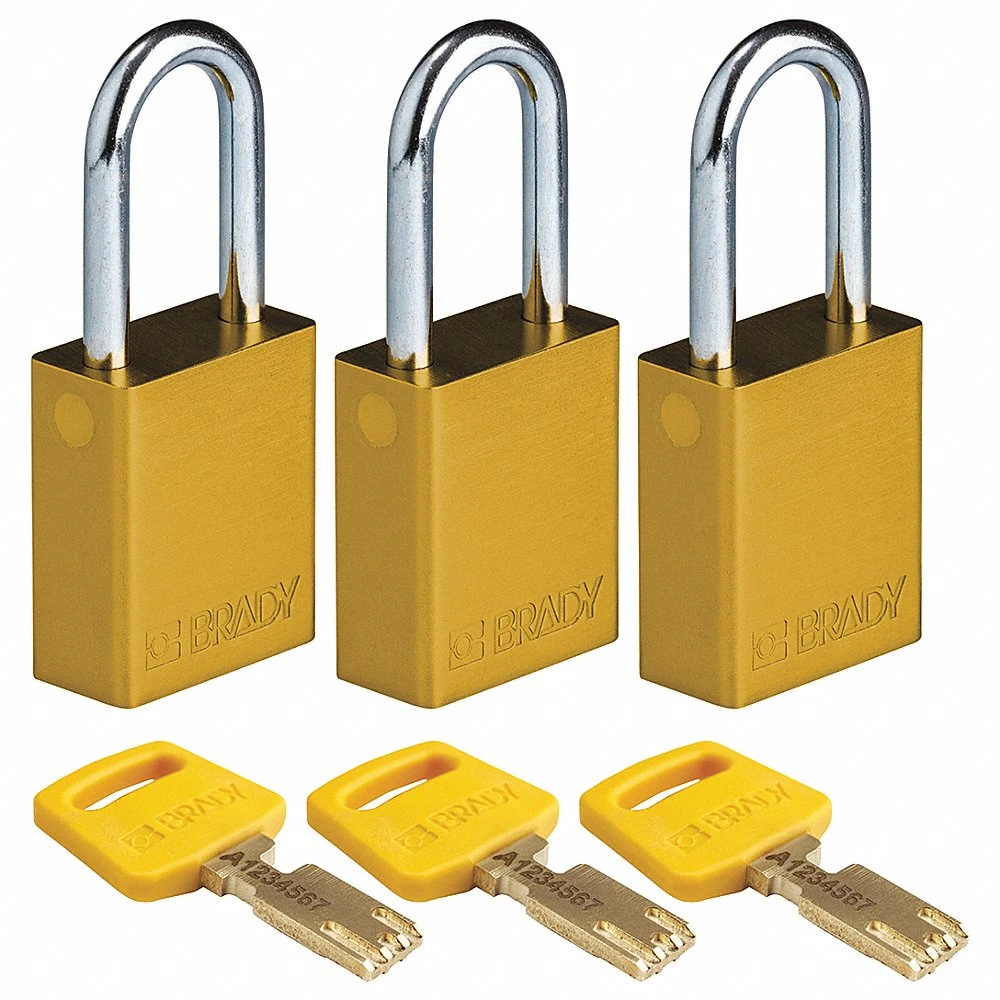 BRADY ALU-YLW-38ST-KA3PK