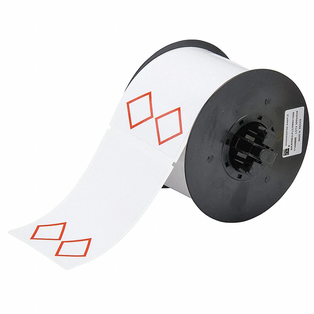 BRADY B30-261-7569-CLP2 Precut Label Roll, Red Ghs/Clp 2 Diamonds, 2 61/64 x 4 21/64 Inch Size, Vinyl, White | CP2LAP 39F433