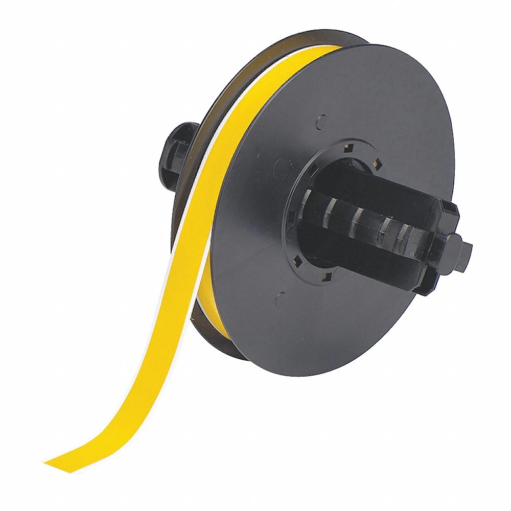 BRADY B30C-500-581-YL Continuous Label Roll, 1/2 Inch X 100 Ft, Vinyl, Yellow, Outdoor, 0.005 Inch Label Thick | CP2JCA 6XHC5