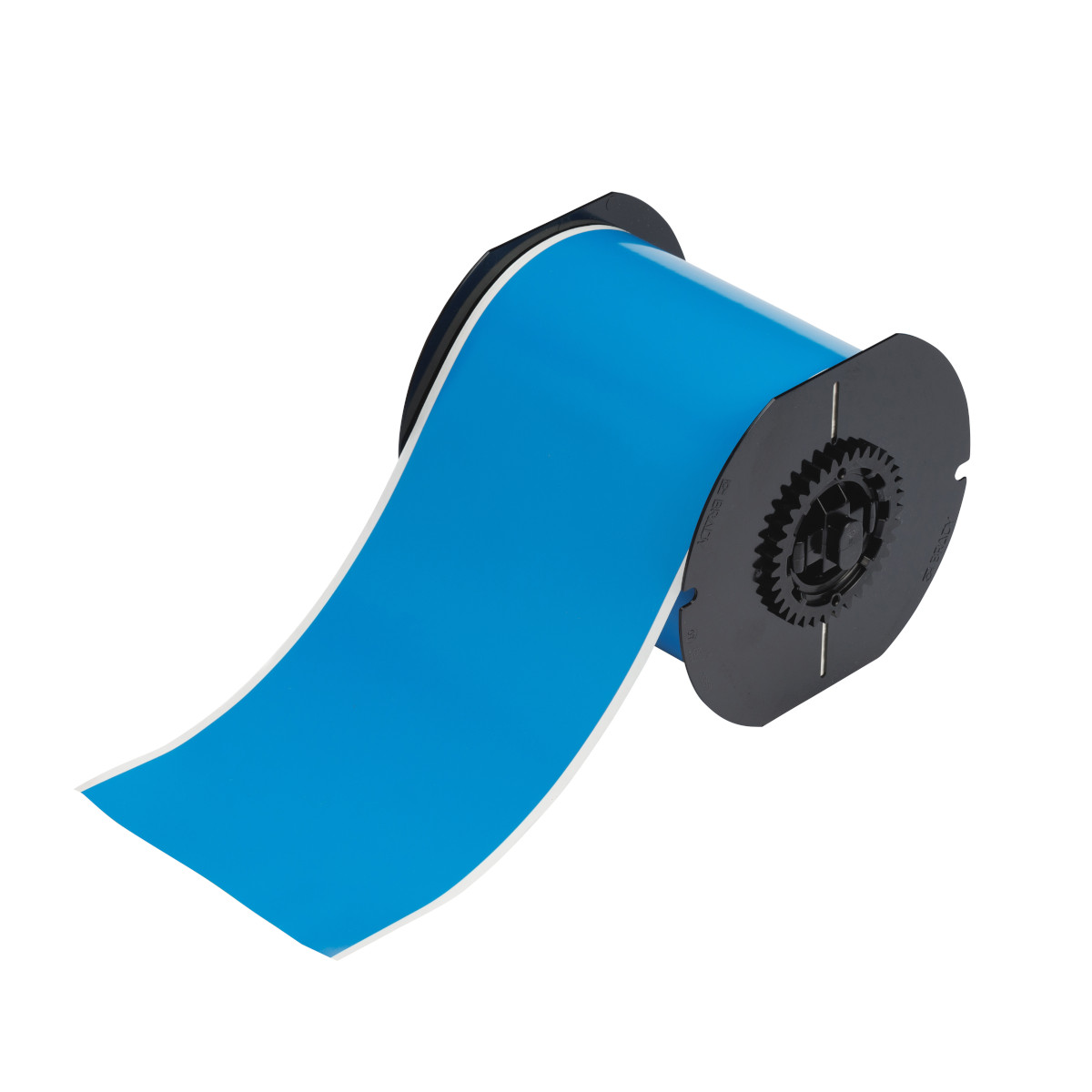 Printer Label, 4 Inch x 100 ft, Vinyl, Blue, Outdoor