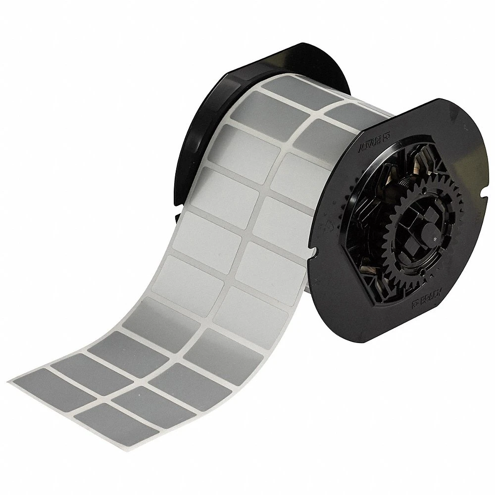 BRADY B33-6-435 Label, 3/4 Inch Size x 1 1/2 in, Metallized Polyester, Silver, 3, 300 Labels per Roll | CU6RTU 792W38
