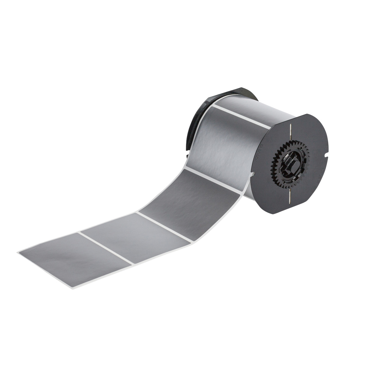 Printer Label, 3 Inch x 4 Inch, Metallized Polyester, Silver, 500 Label