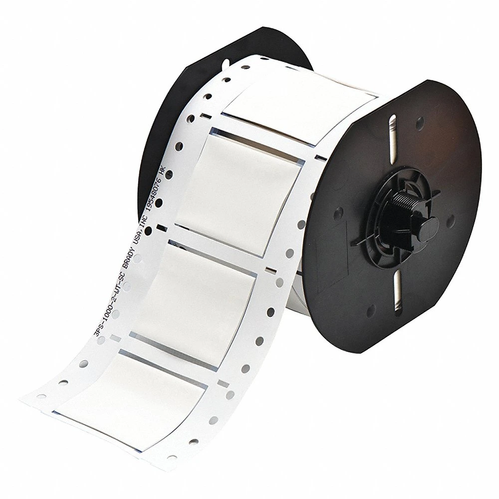 BRADY B33D-1000-2-342 Precut Label Roll, 1 x 2 Inch Size, Polyolefin, White, 2 Awg Wire Gauge | CP6CLL 45KK37